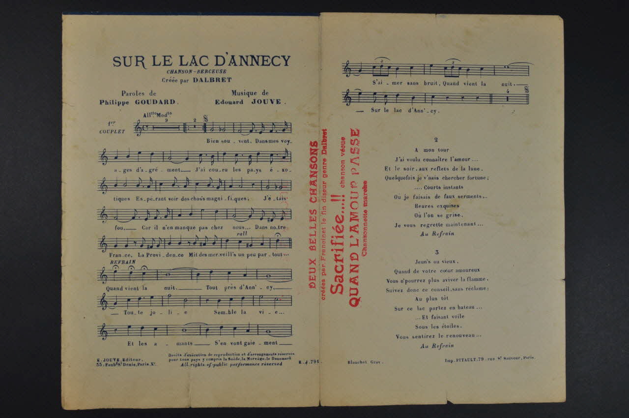 chanson petit format 1966.125.16 Photo Mucem