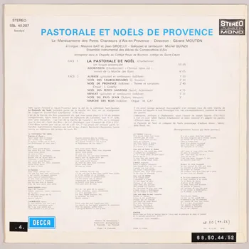 disque 33 tours Pastorale et Noëls en Provence MUS1968.50.44-52 Photo