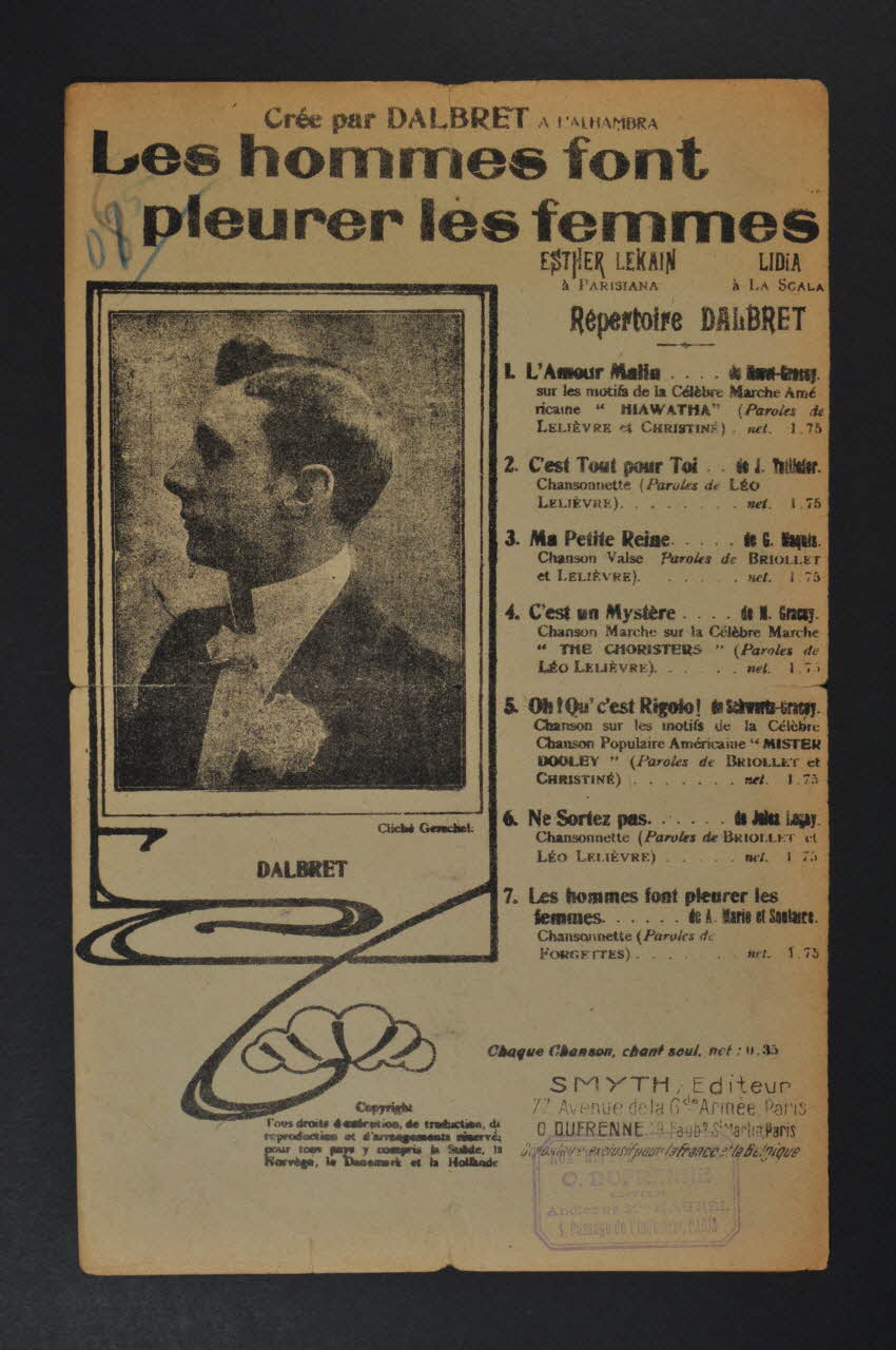 chanson petit format 1966.125.19 Photo Mucem