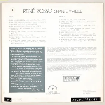 disque 33 tours Je chante pour passer le temps MUS1969.24.378-394 Photo