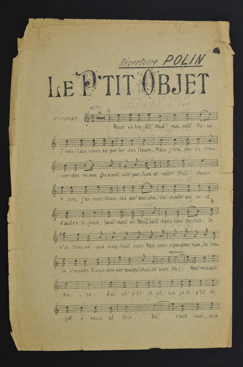 chanson petit format 1965.138.92 Photo Mucem