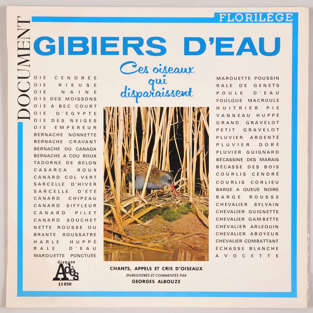 disque 33 tours Gibiers d'eau MUS1969.6.1-49 Photo