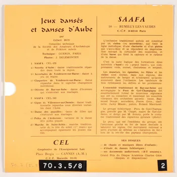 disque 45 tours Danse ! ma Champagne MUS1970.3.5-8 Photo