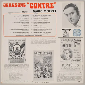 disque 33 tours Chansons contre 1880-1914 MUS1972.42.162-173 Photo