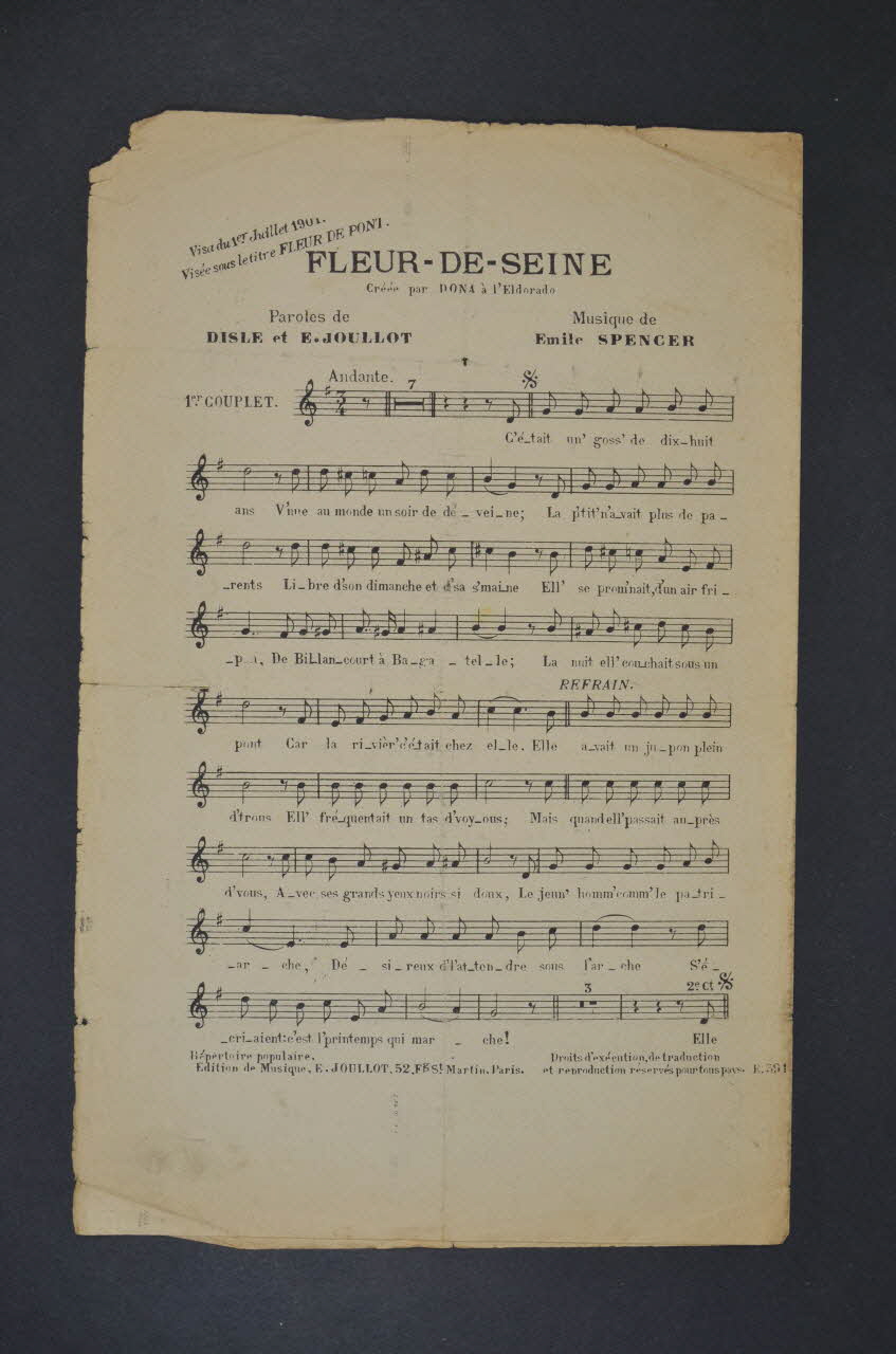 chanson petit format 1965.138.98 Photo Mucem