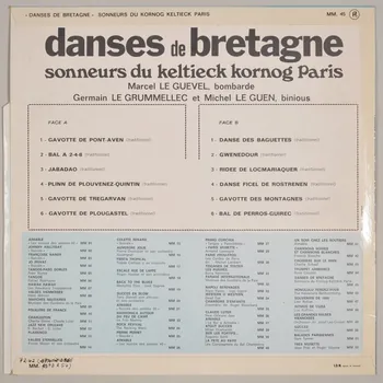 disque 30 tours Danses de Bretagne MUS1972.42.43-54 Photo