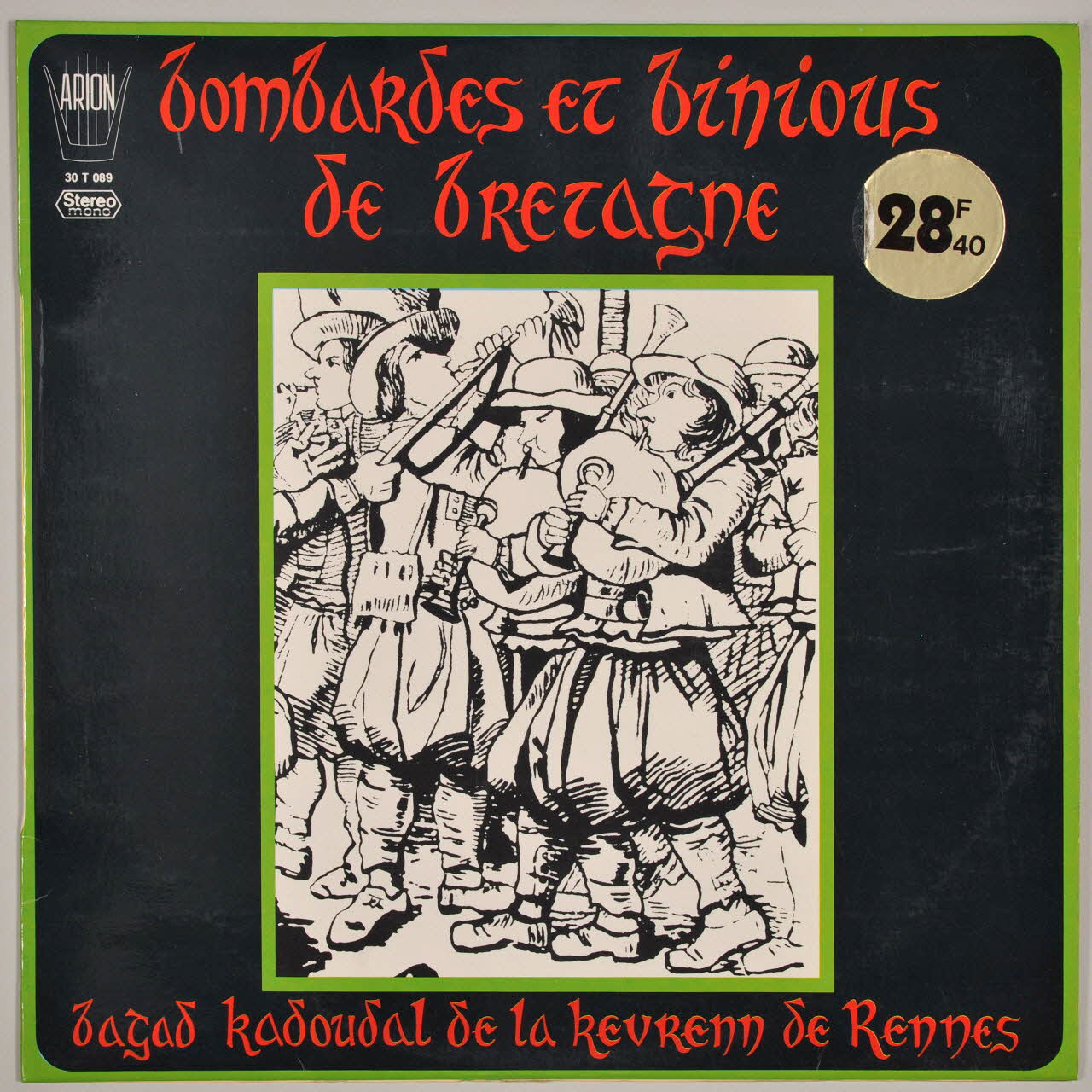 disque 30 tours Bombardes et binious de Bretagne MUS1972.42.55-66 Photo