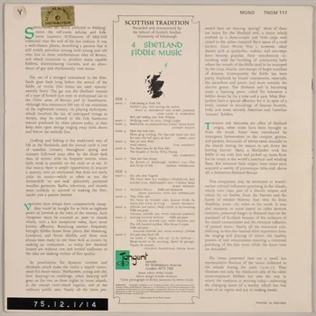 disque 33 tours Four shetland fiddle music MUS1975.12.1-14 Photo