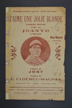 Adolphe Jost ; Ernest CloëRec-Maupas ; Joanyd ; Au Petit Mozart; chanson petit format Île-de-France, France 1918 1966.125.26 Photo Mucem
