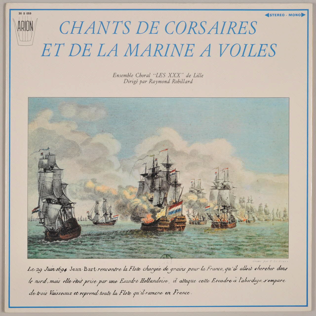 disque 33 tours Chants de corsaires et de la marine à voiles MUS1975.12.691-706 Photo