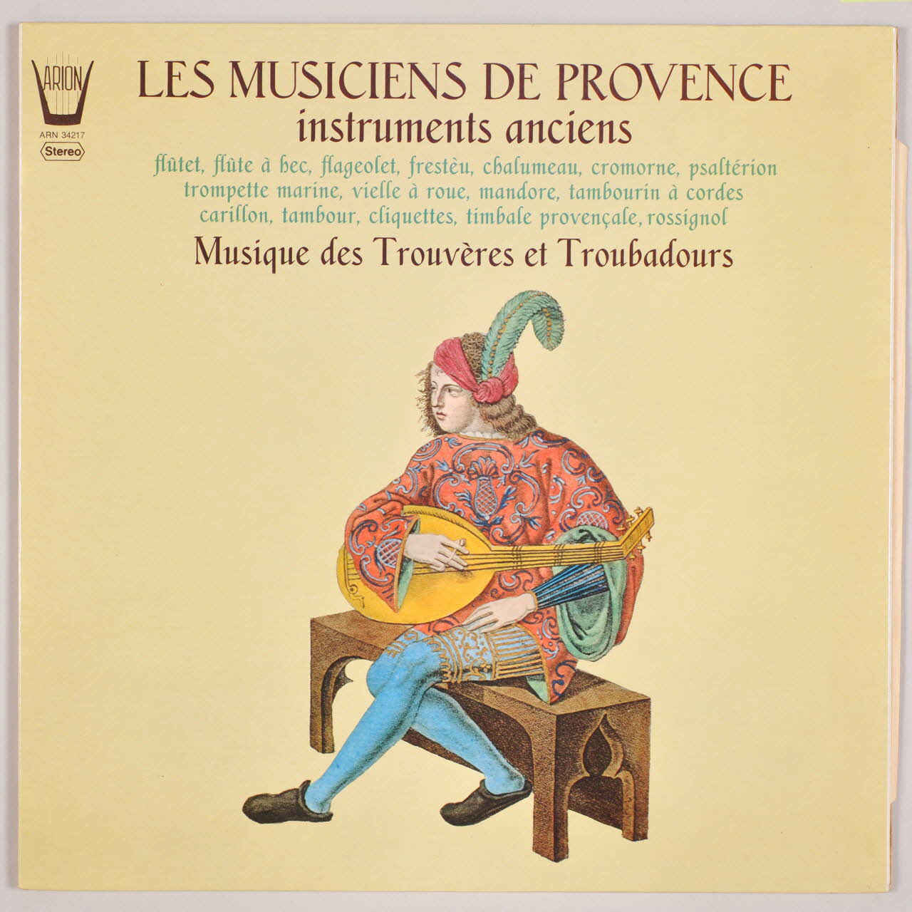 disque 33 tours Les musiciens de Provence MUS1975.17.18-41 Photo