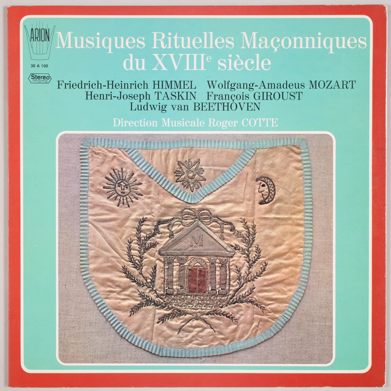 disque 33 tours Musiques rituelles maçonniques du 18è siècle MUS1975.17.215-223 Photo