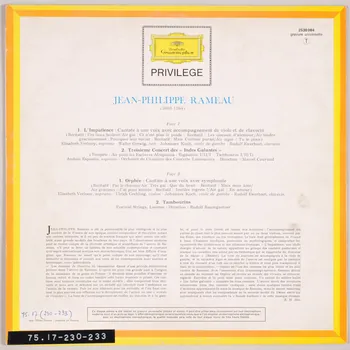disque 33 tours Les Indes Galantes MUS1975.17.230-233 Photo