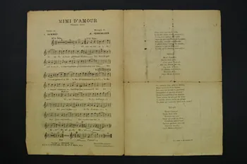 J. Vercolier ; A. Schmit ; Léonce Junka ; Jane Colombel chanson petit format 1911 1965.139.12 Photo Mucem