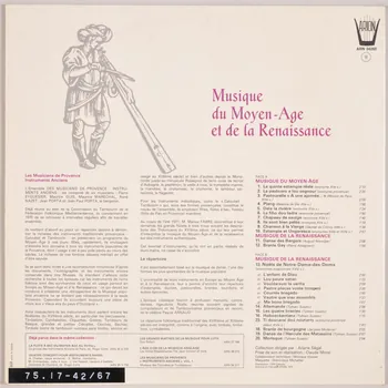 disque 33 tours Les musiciens de Provence MUS1975.17.42-67  Photo