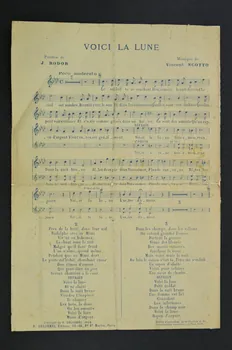 Vincent Scotto ; Jean Rodor ; Léonce Junka ; H. Delormel chanson petit format 1924 1965.139.2 Photo Mucem