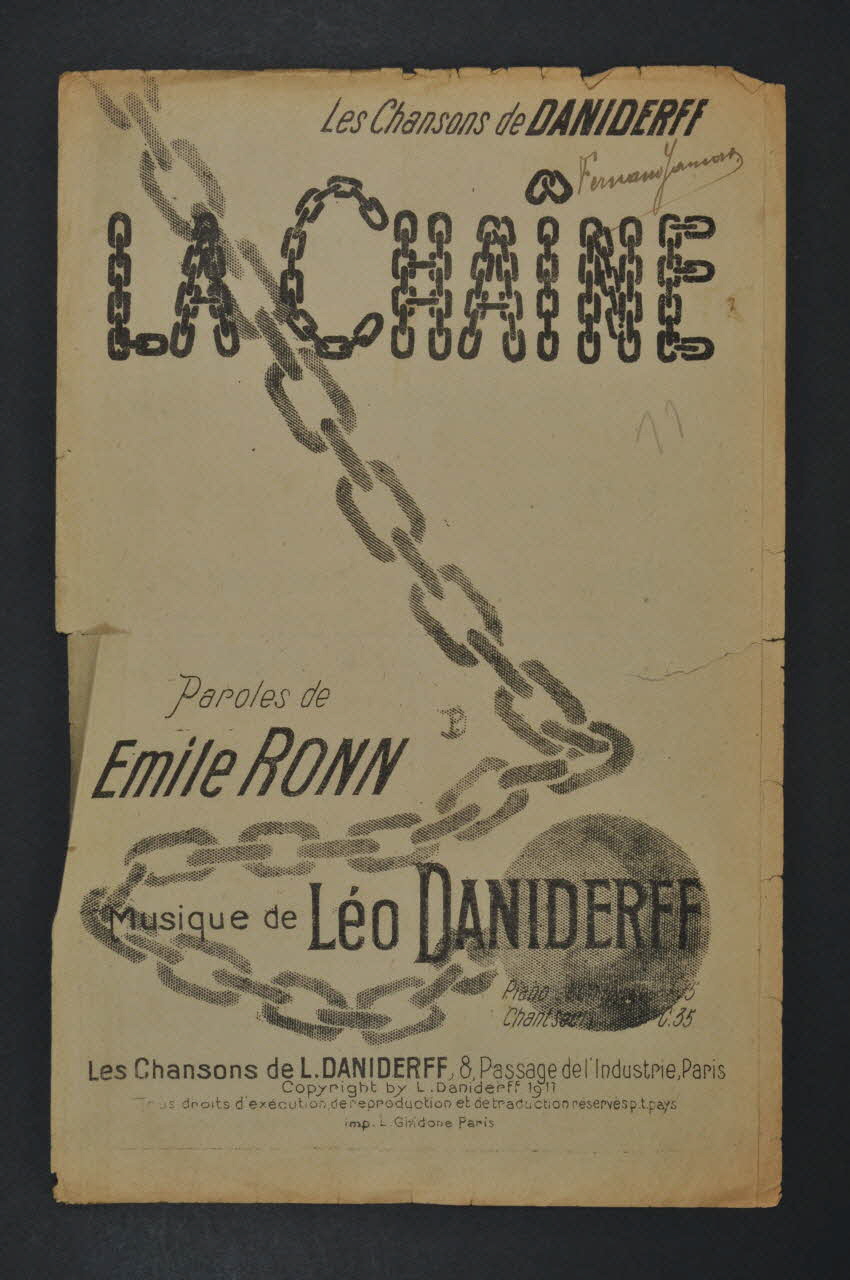 Emile Ronn ; Léo Daniderff chanson petit format Île-de-France, France 1911 1966.125.3 Photo Mucem