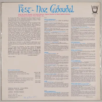 disque 33 tours Fest-Noz Cadoudal MUS1978.9.33-47 Photo