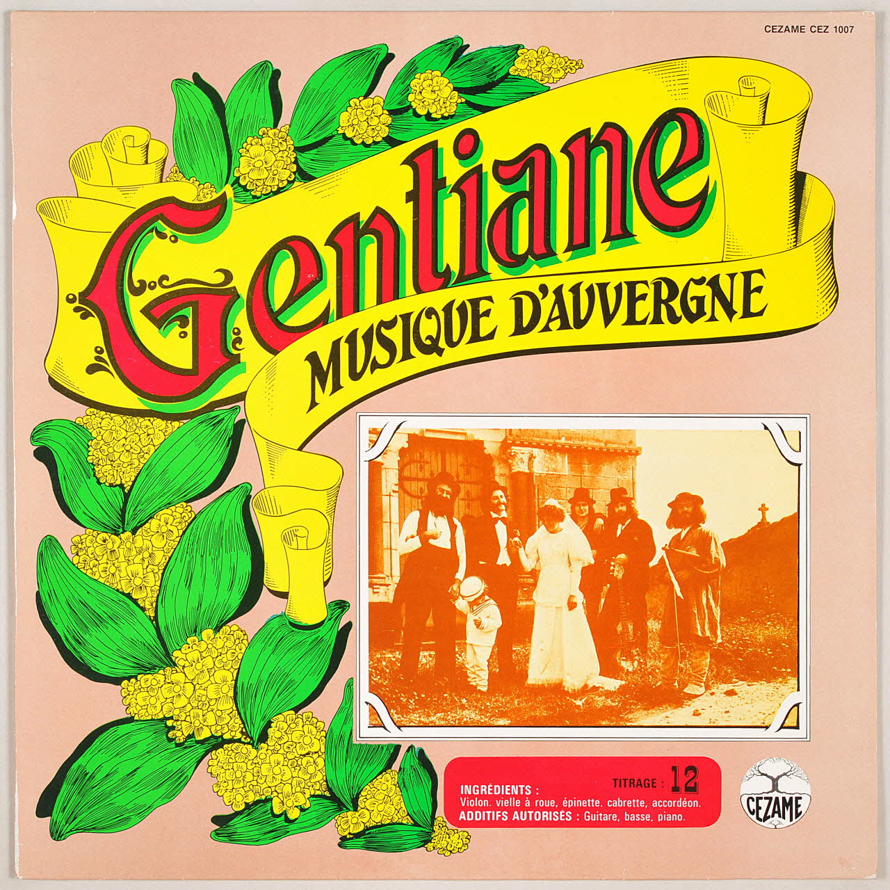 disque 33 tours Gentiane, musique d'Auvergne MUS1980.18.294-305 Photo