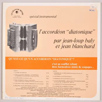 disque 33 tours L'accordéon diatonique MUS1980.18.30-41 Photo