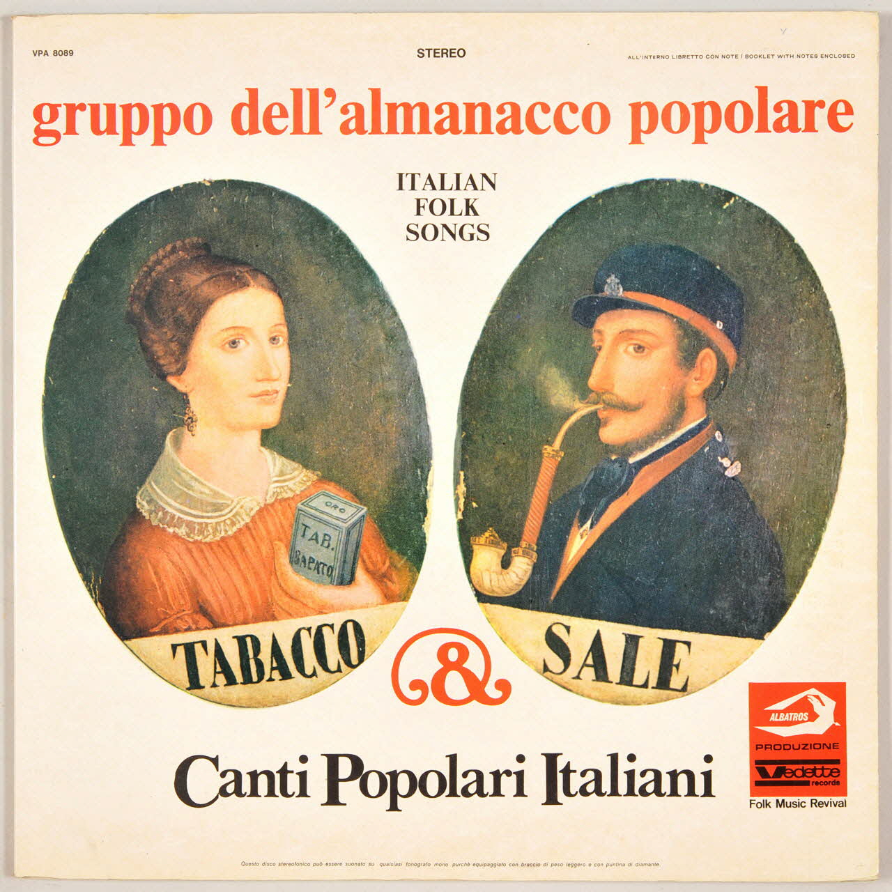 disque 33 tours Italian folk songs MUS1981.19.1-14 Photo