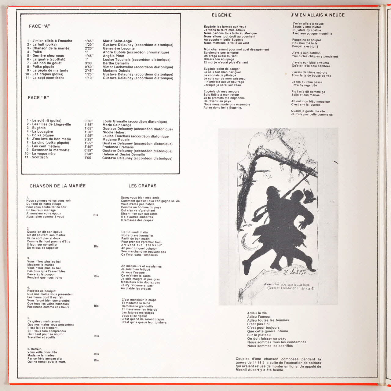 disque 33 tours Chanteurs et musiciens de villages en Normandie MUS1981.27.42-64 Photo