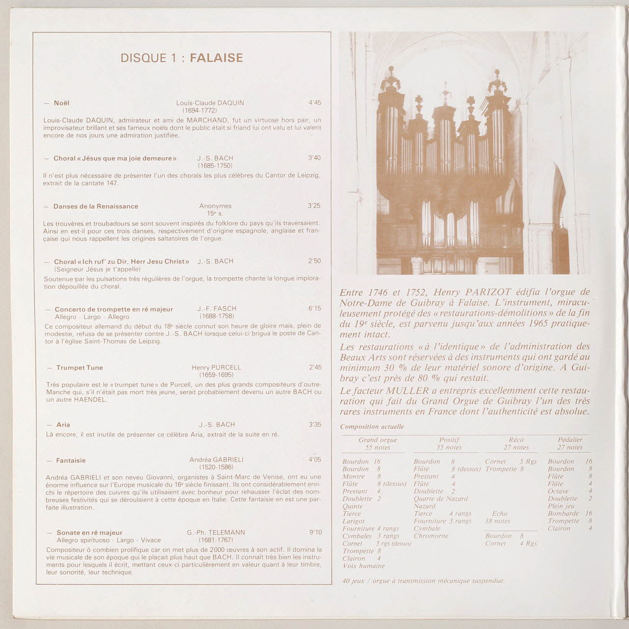 disque 33 tours Trompette et orgue MUS1981.27.88-105 Photo