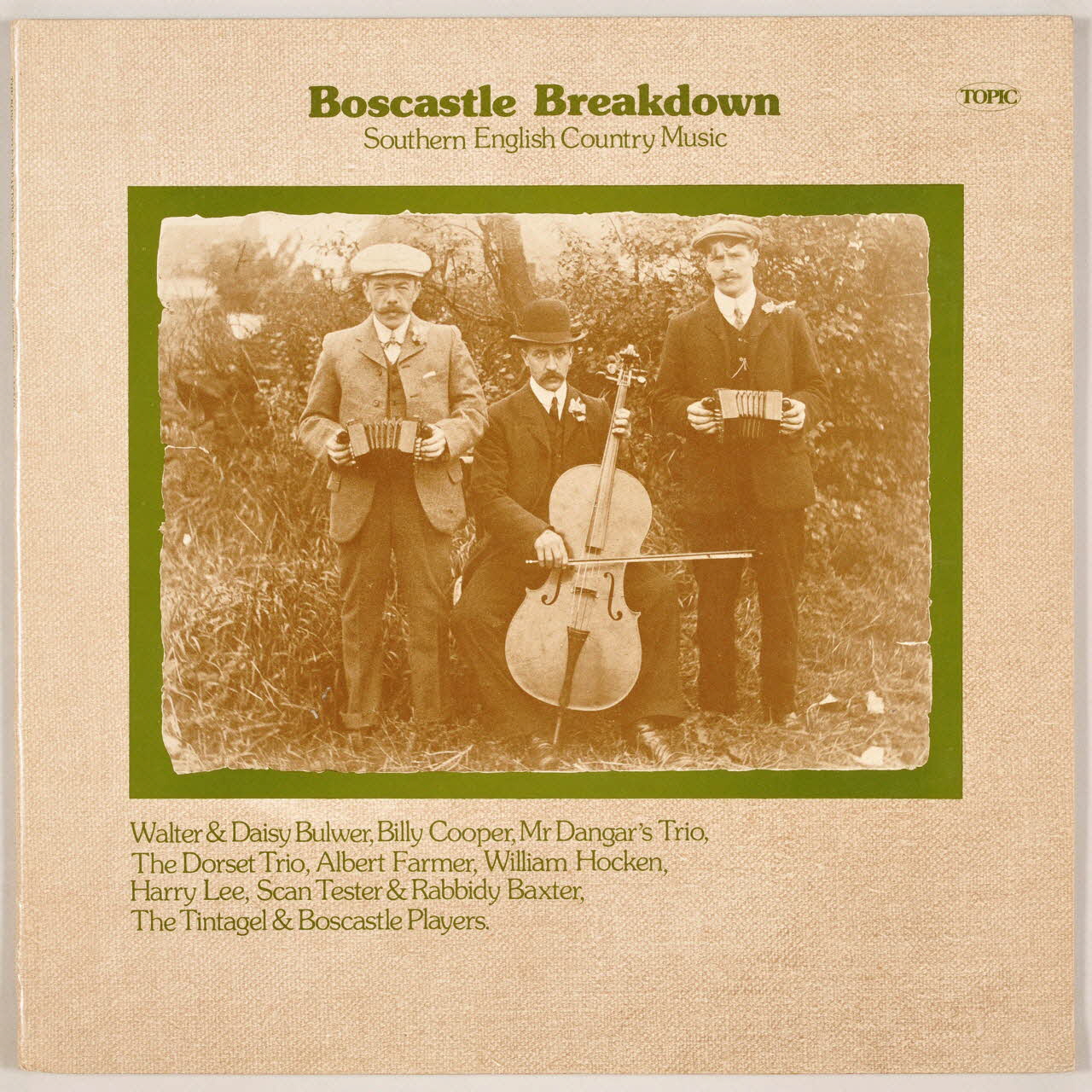 disque 33 tours Boscatle Breakdown. Southern English Country Music MUS1985.16.215-230 Photo