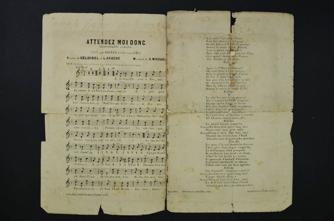 chanson petit format 1966.125.41 Photo Mucem