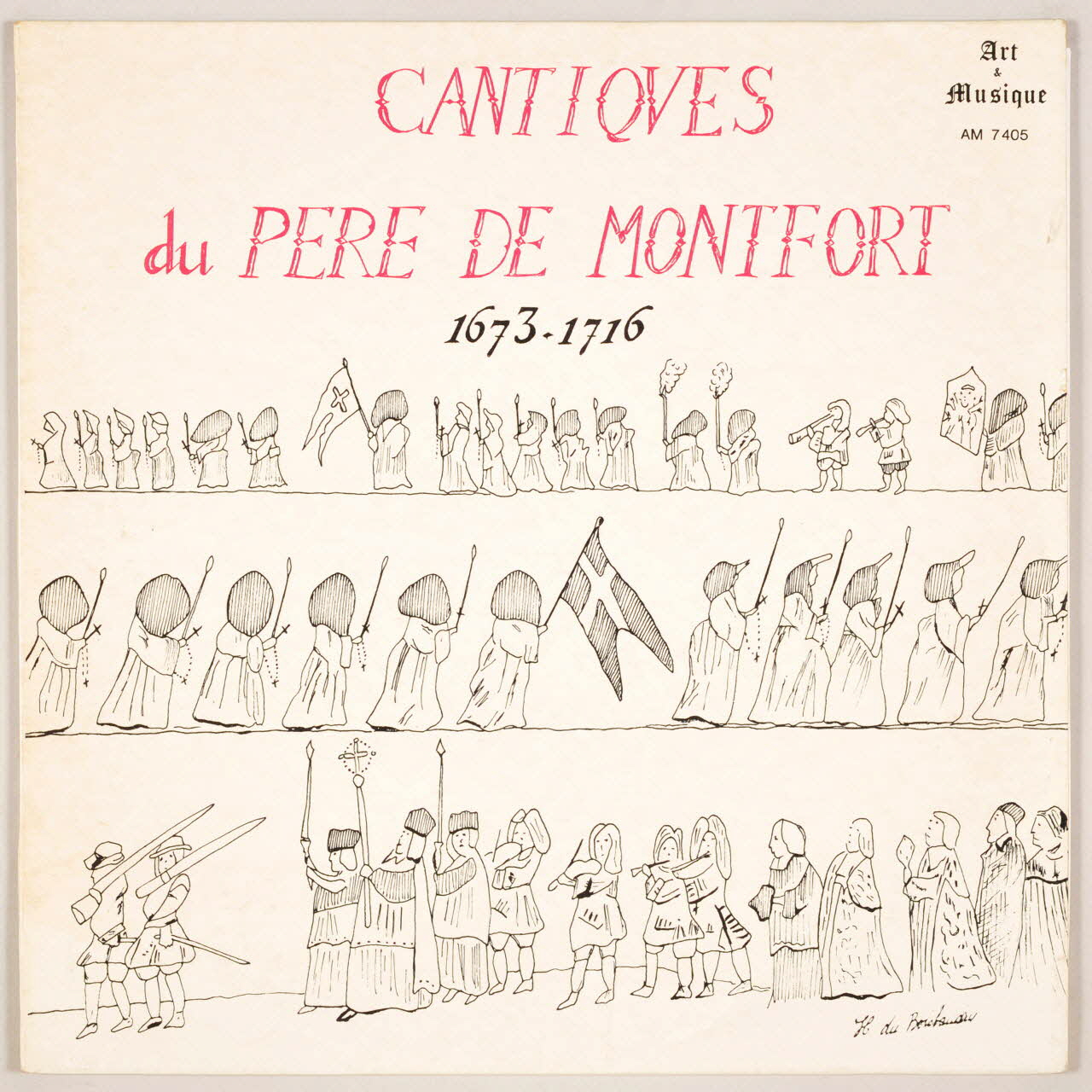 disque 33 tours Cantique du Père de Montfort 1673-1716 MUS1985.7.77-84 Photo
