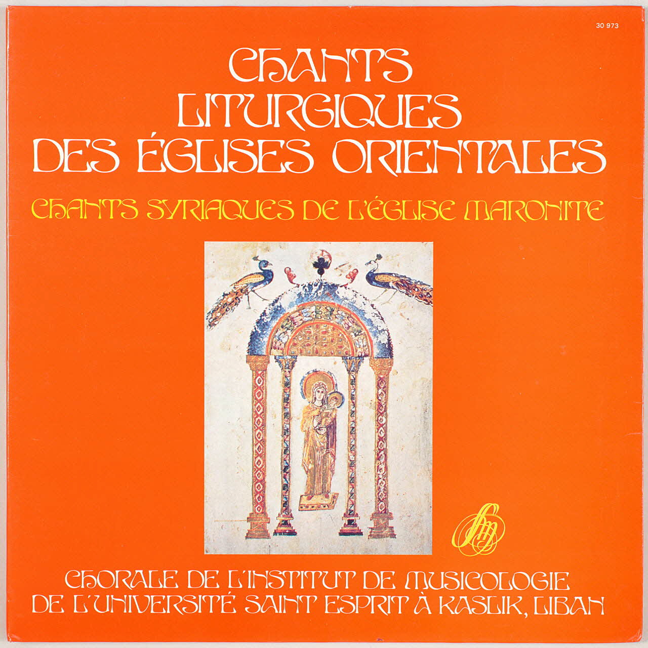 disque 33 tours Chants syriaques de l'église maronite MUS1986.13.1-20 Photo