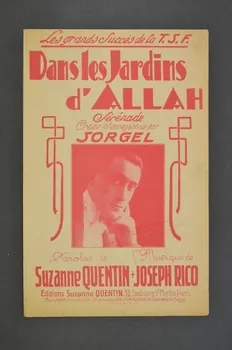 Joseph Rico ; Suzanne Quentin ; Sorgel chanson petit format Île-de-France, France 1930 1965.144.105  Photo Mucem