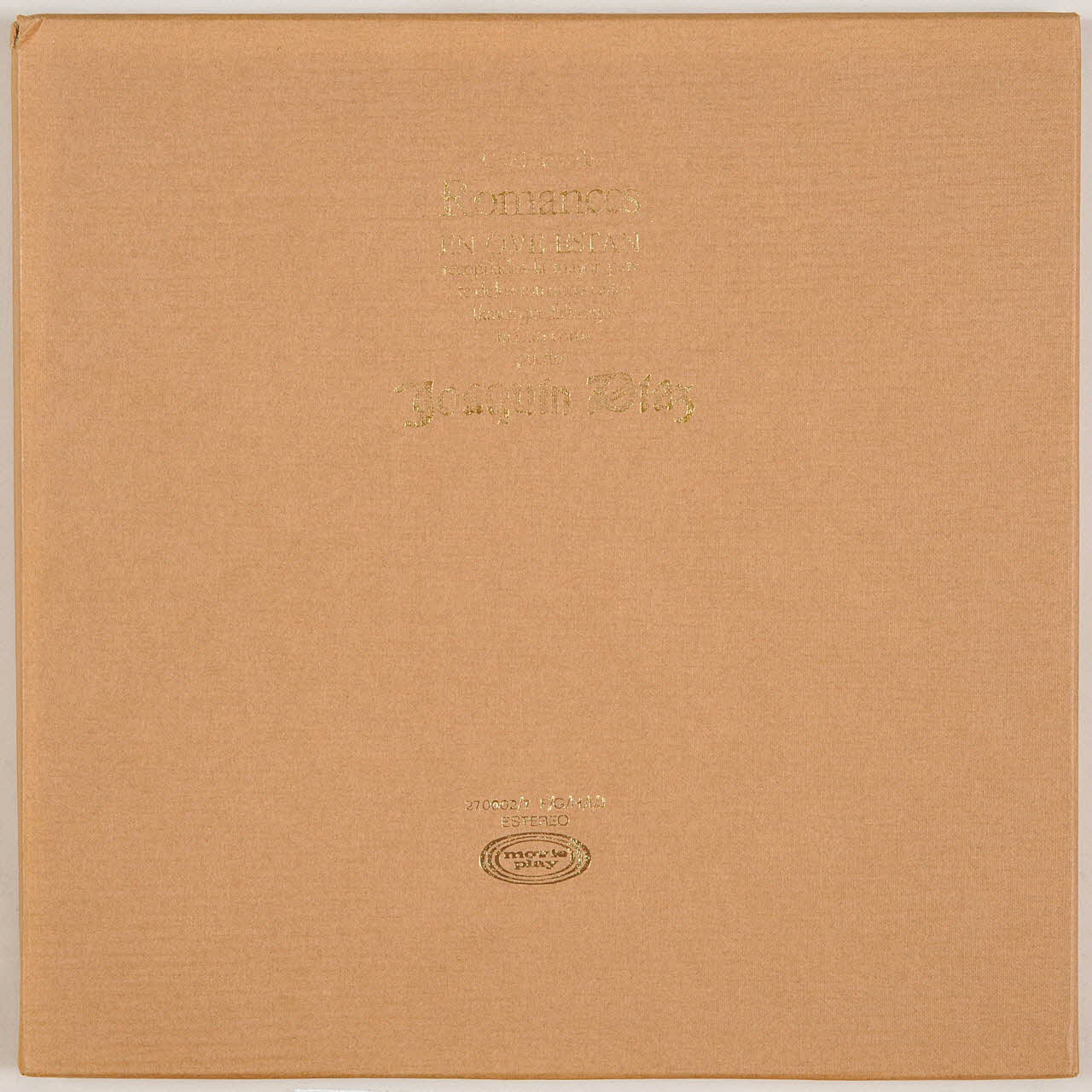 disque 33 tours Romance de Isabel MUS1989.6.81-132  Photo