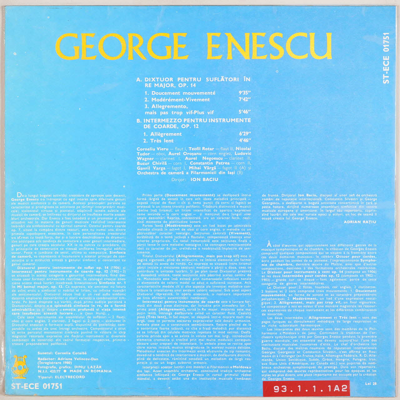 disque 33 tours MUS1993.1.1 Photo