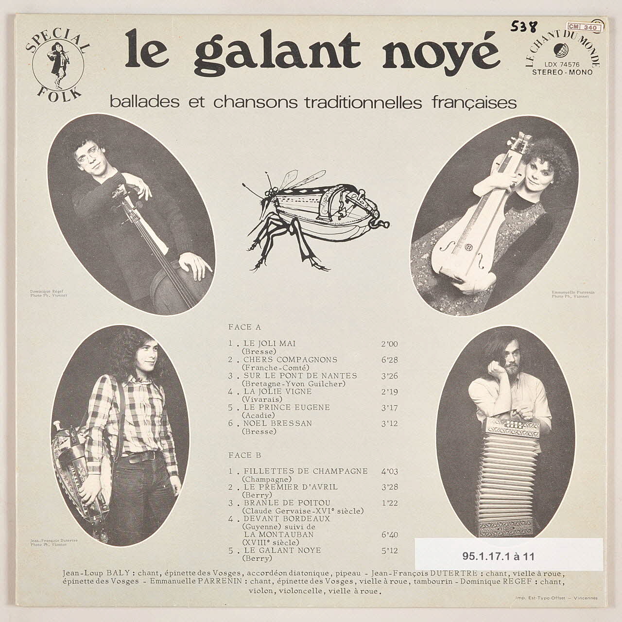 disque 33 tours La jolie vigne MUS1995.1.17.1-11 Photo