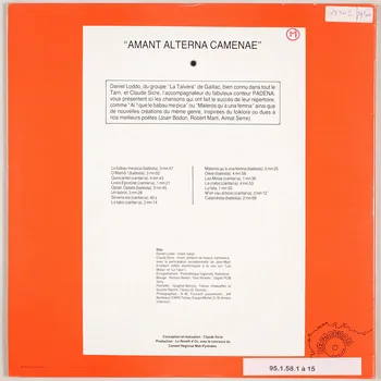 disque 33 tours Lexio Epistolae MUS1995.1.58.1-15 Photo