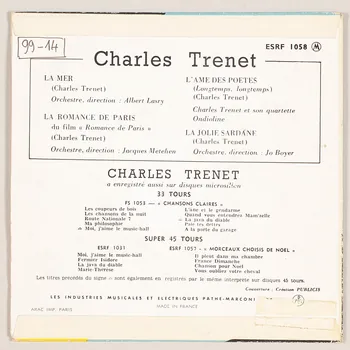 disque 45 tours L'âme des poètes MUS1999.14.1 Photo