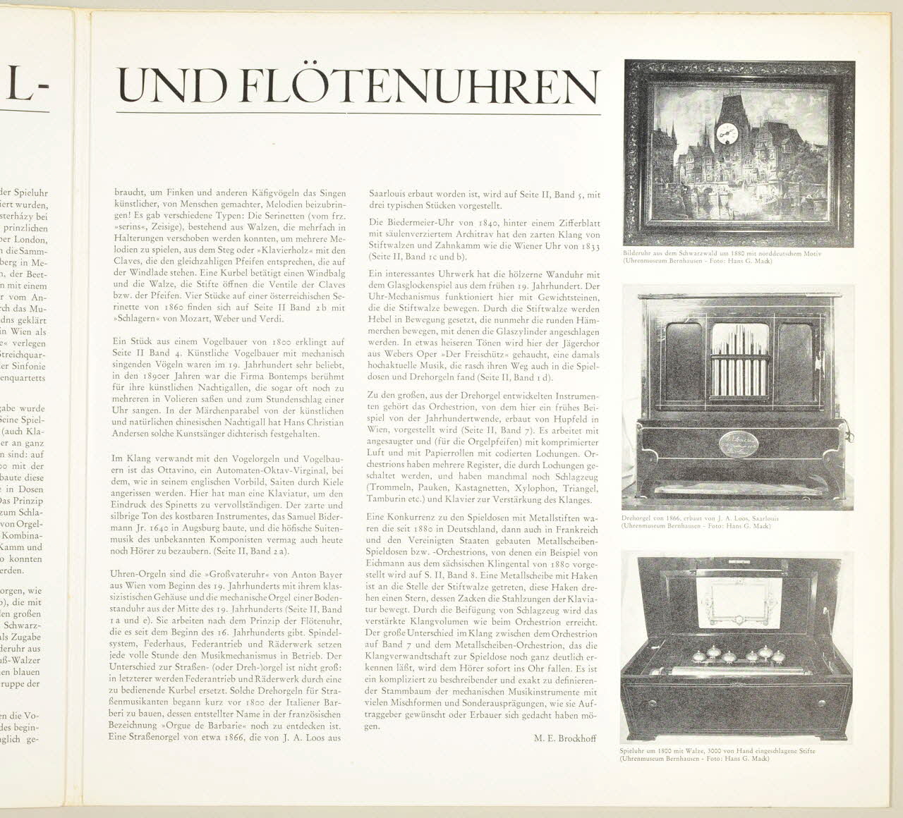 disque 33 tours Müsik für Spiel-und Flötenuhren MUS2002.9.17 Photo