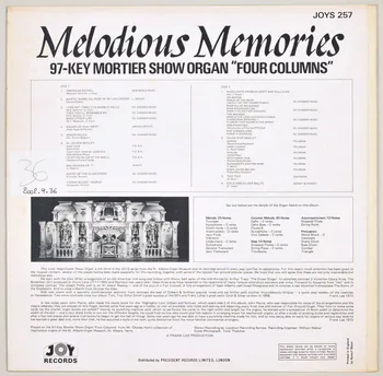 Al Jolson ; Rose ; Gus Kahn ; Meacham ; Gilbert ; Galt Macdermot ; Johann Strauss ; L. Wolfe ; Fisher ; Rado ; Young ; Dan Russo ; Franz Lehar ; Albeniz ; Goodwin ; John Snyder ; Maison Lewis ; Ragni ; M.N. Balfe ; J Robinson ; Emmerick Kalman ; I Berlin ; Ernie Erdman ; Davis ; Shay ; W.V. Wallace ; Julius Fuçik ; Conrad ; Simons ; A. Breu ; Davis-Akst ; Chas. Henderson ; H. Ruby ; Joy Records disque 33 tours Avalon 1973 MUS2002.9.36 Photo
