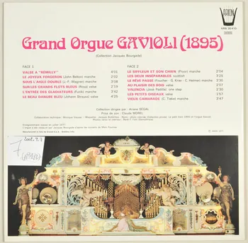 C. Tieke ; Johann Strauss ; José Padilla ; Julius Fuçik ; A Foucher ; J.-F. Wagner ; John Belton ; Charles Helmer ; Arthur Pryor ; Rosa ; Georges Krier ; Arion disque 33 tours Sous l'aigle double 1977 MUS2002.9.7  Photo