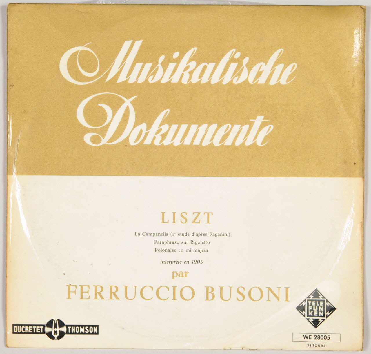 disque 33 tours La Campanella MUS2002.9.75 Photo