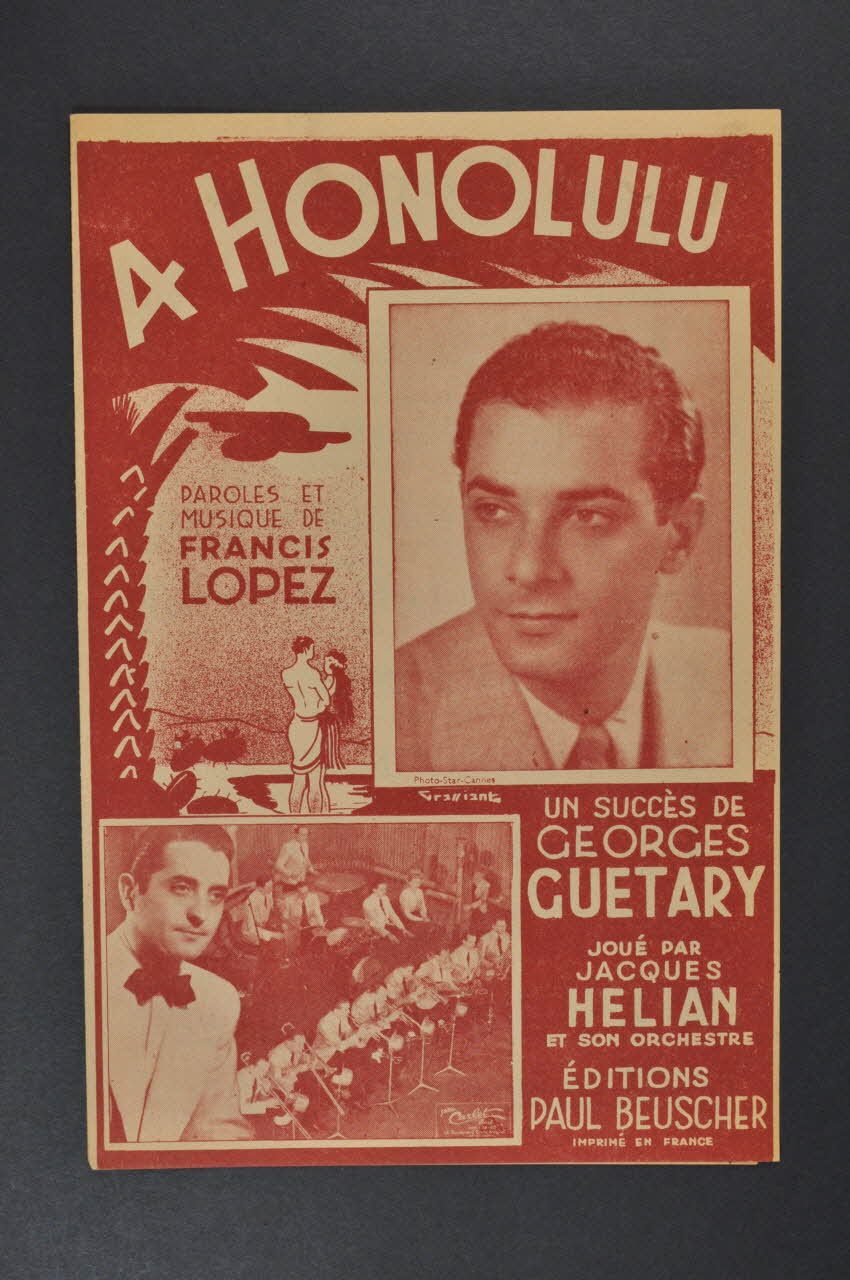 Francis Lopez ; Georges Guétary ; Jacques Hélian ; Paul Beuscher chanson petit format Île-de-France, France 1945 1965.144.12 Photo Mucem