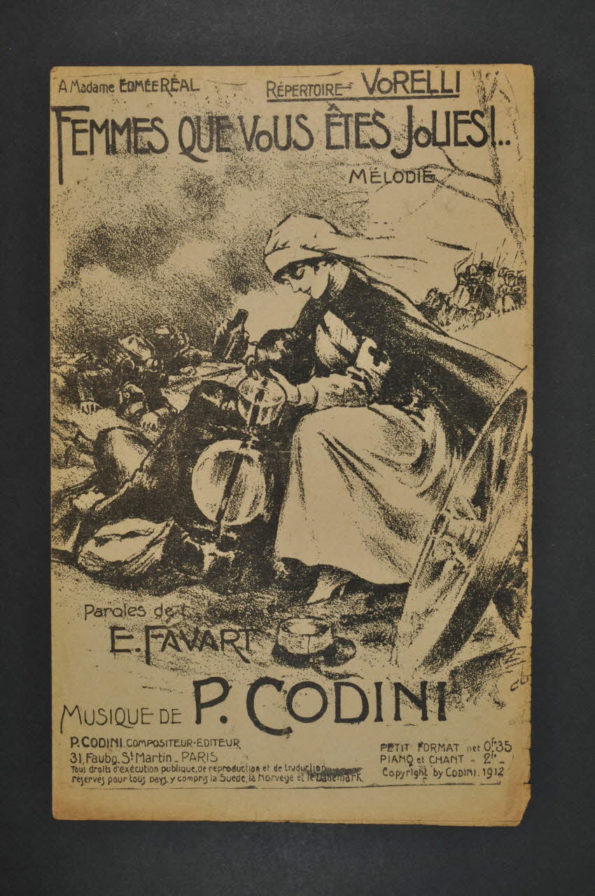 Edgard Favart ; Pierre Codini chanson petit format Île-de-France, France 1912 1966.125.57 Photo Mucem