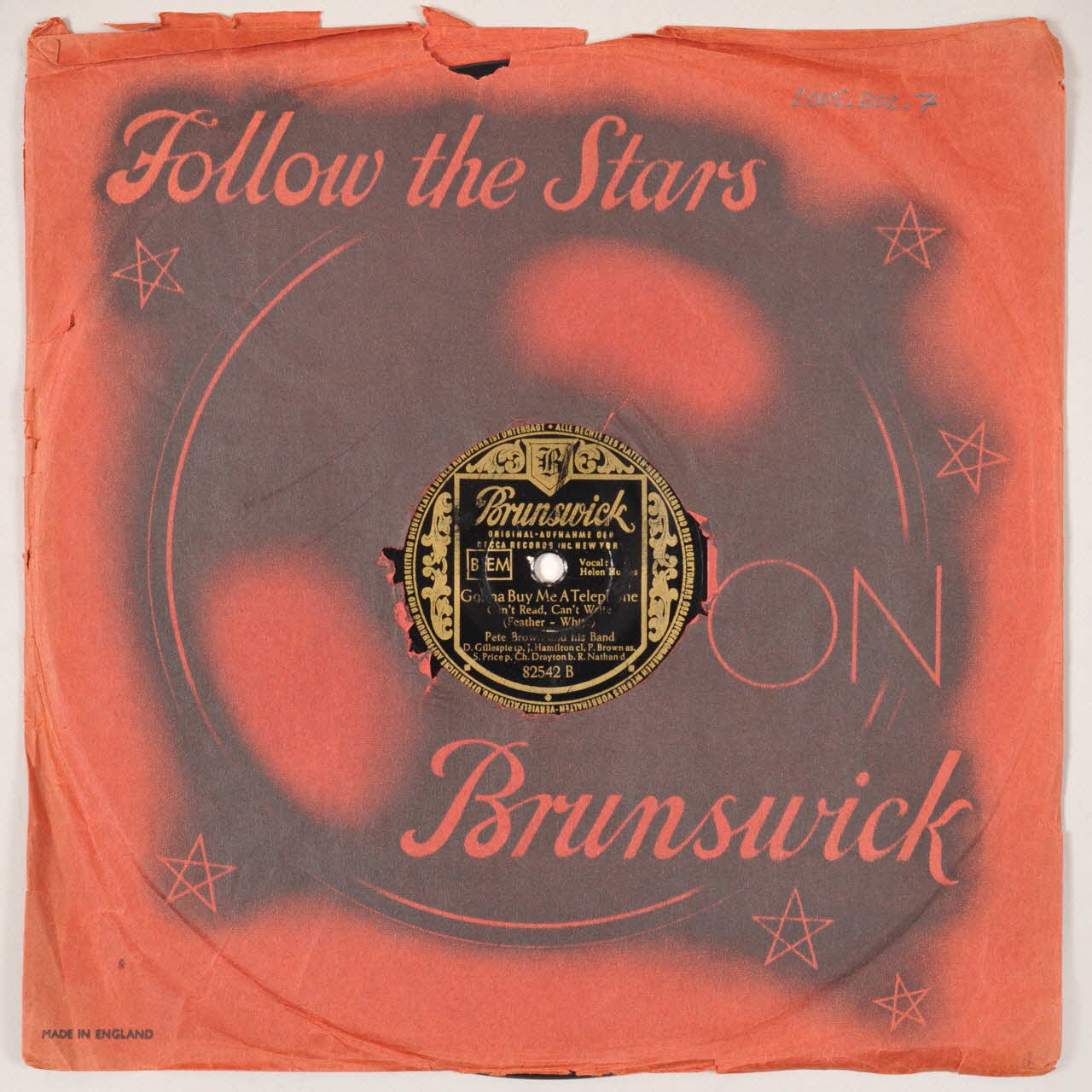 disque 78 tours Gonna buy me a telephone 2005.202.7 Photo