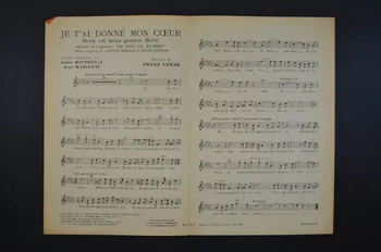 Jean Marietti ; André Mauprey ; Franz Lehar ; Éditions Max Eschig chanson petit format Île-de-France, France 1931 1965.144.121 Photo Mucem