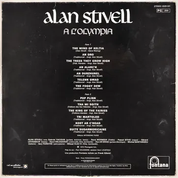 Stève Waring ; Alan Stivell ; Gabriel Yacoub ; René Werneer ; Pascal Stive ; Gérard Levasseur ; Henri Delagarde ; Dan Ar Bras ; Michel Santangeli ; Mikael Klec'h ; Paul Houdebine ; Henri Lousteau ; Fontana; disque 33 tours An alarc'h Île-de-France, France 1972 MUS2011.3.104.1-2  Photo