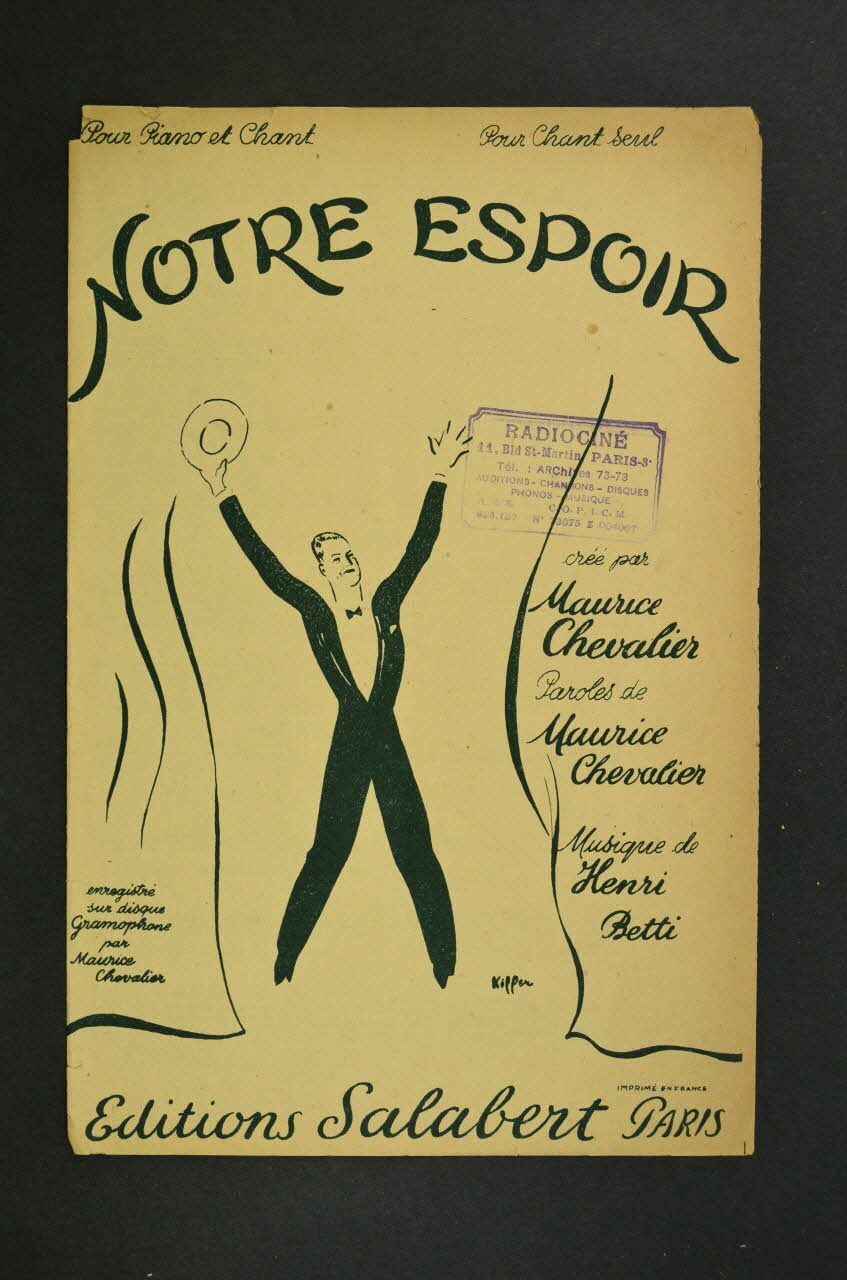 Henri Betti ; Maurice Chevalier ; Salabert chanson petit format Île-de-France, France 1941 1965.144.123 Photo Mucem