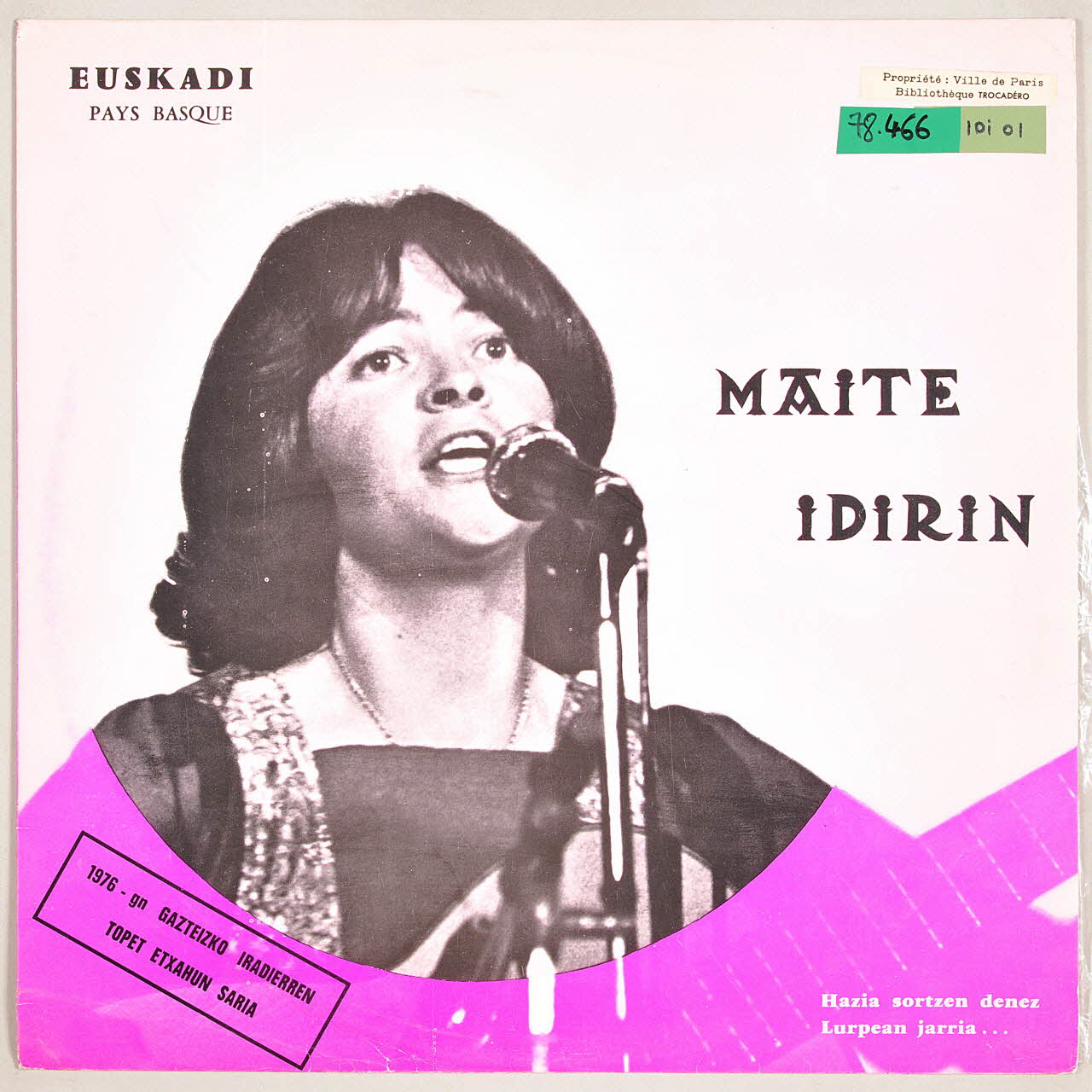 disque 33 tours Aitaren etxea MUS2011.3.145.1-2 Photo