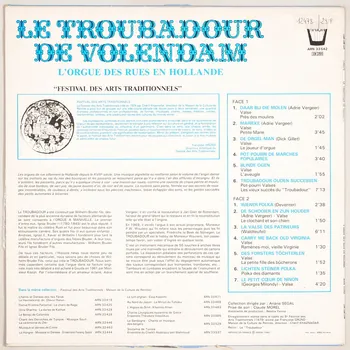 Dick Gillet ; Adrie Vergeer ; Deventer ; Georges Milondy ; Waldteufel ; Claude Morel ; Arion disque 33 tours Pot-pourri de marches populaires 1979 MUS2011.3.152.1-2 Photo