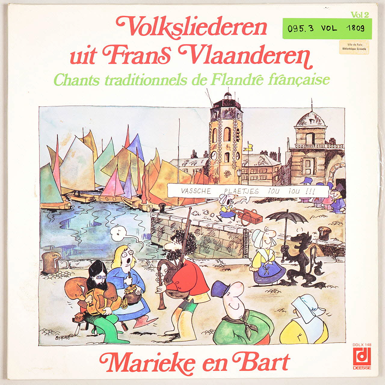 Maryse Collache ; Marieke ; Bart ; Christian Declerck ; Guy Perdersen ; Philippe Fromont ; Jacques Yvart ; Déesse; disque 33 tours Vertrek naer island 1977 MUS2011.3.153.1-2 Photo